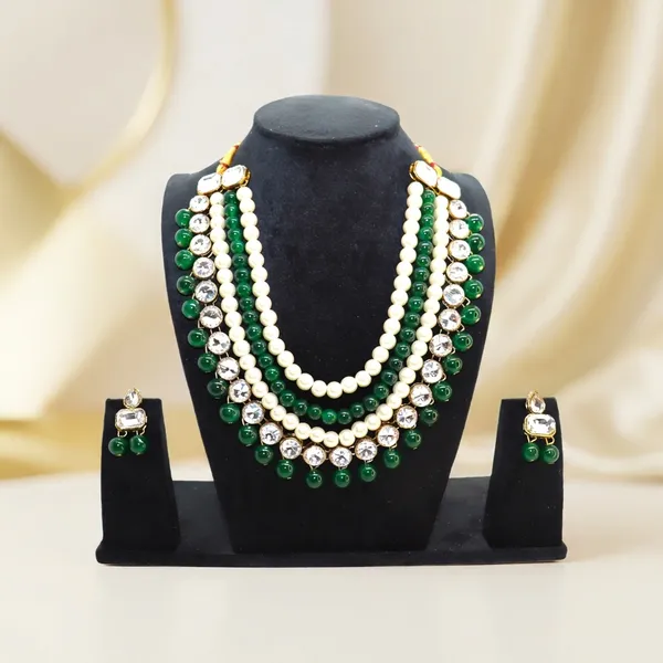 Four_Layer_Green_Alloy_Copper_Jewellery_Set_For_Women