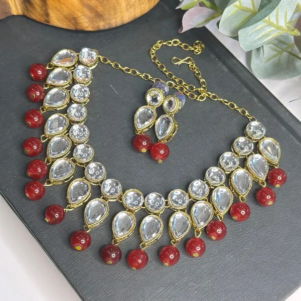 Maroon_Alloy_Copper_Jewellery_Set_For_Women