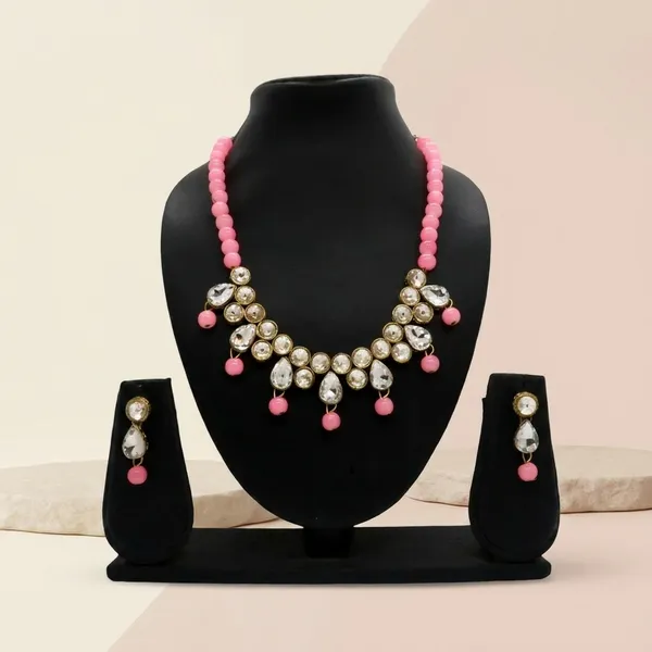 Pink_Alloy_Copper_Jewellery_Set_For_Women