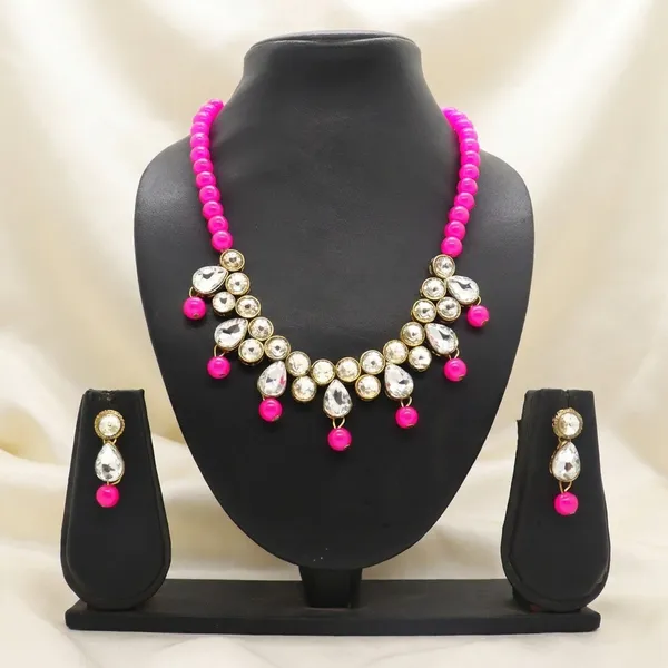 Pink_Alloy_Copper_Jewellery_Set_For_Women