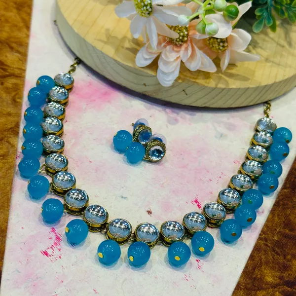 Blue_Alloy_Copper_Jewellery_Set_For_Women