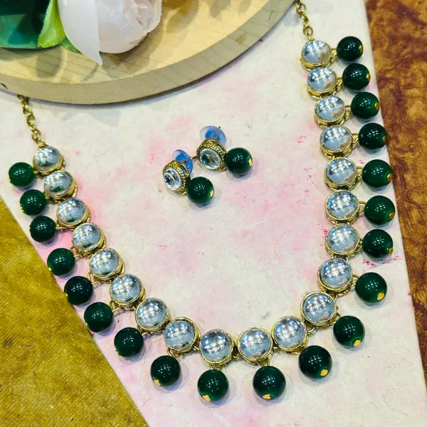Green_Metal_Copper_Green_Jewellery_Set