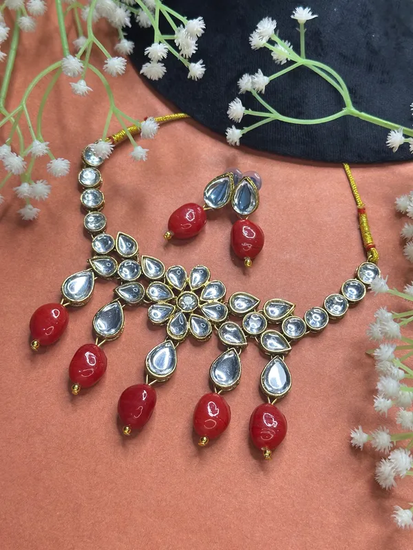 Maroon_Alloy_Copper_Jewellery_Set_For_Women
