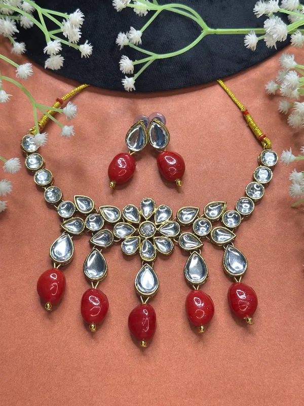 Maroon_Alloy_Copper_Jewellery_Set_For_Women