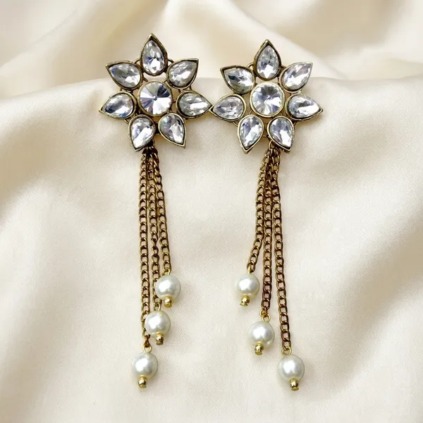 White_Fancy_Party_Wear_Earrings_Crystal_Alloy_Drops_And_Danglers