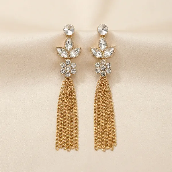 White_Beautiful_Long_Earring_Alloy_Drops_And_Danglers