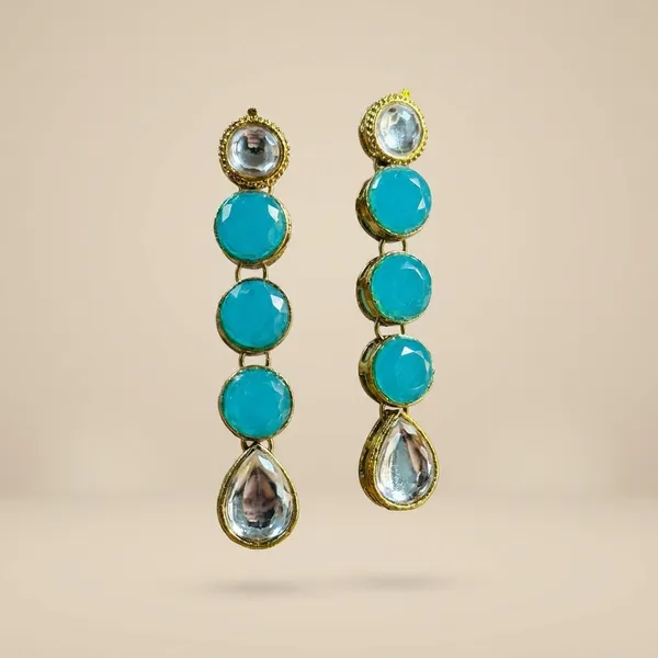 Kundan_Earring_Blue_For_Women
