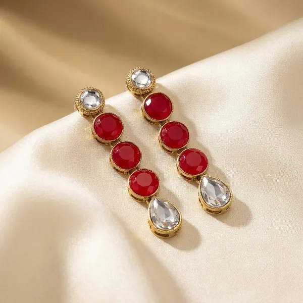 Kundan_Earring_Red_For_Women