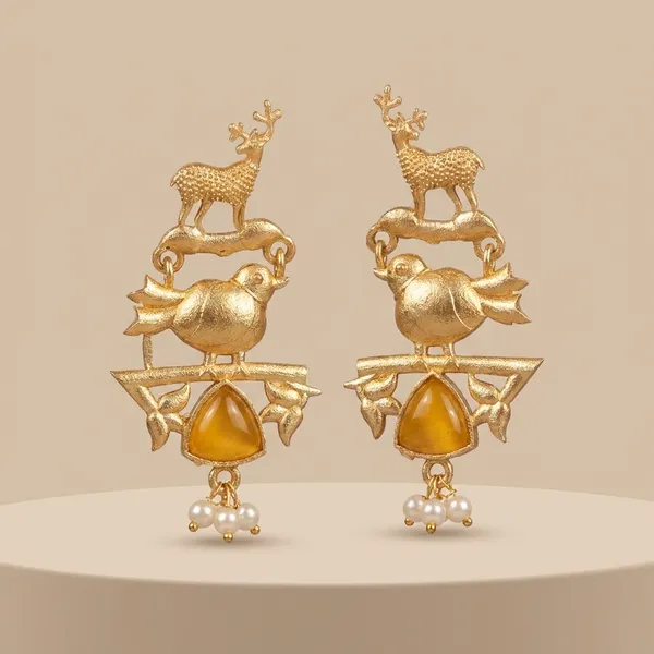 Dhivara_Yellow_Bird_Anti_Tarnish_Earring