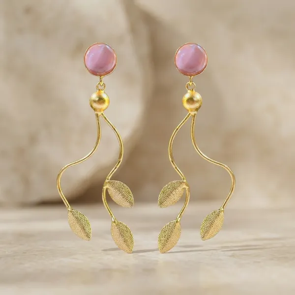 Dhivara_Pink_Manavi_Anti_Tarnish_Earring