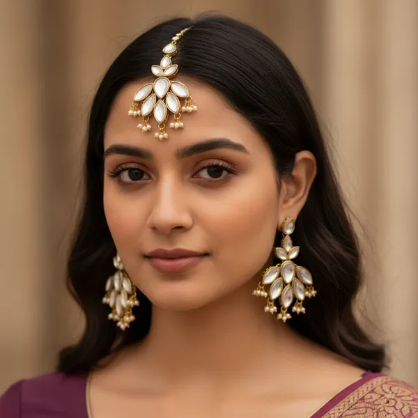 Stylish_Kundan_And_Alloy_Women���S_Earring_And_Mangtikka_Set
