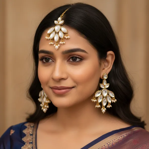 Stylish_Kundan_And_Alloy_Women���S_Earring_And_Mangtikka_Set