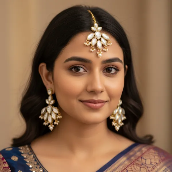 Stylish_Kundan_And_Alloy_Women���S_Earring_And_Mangtikka_Set