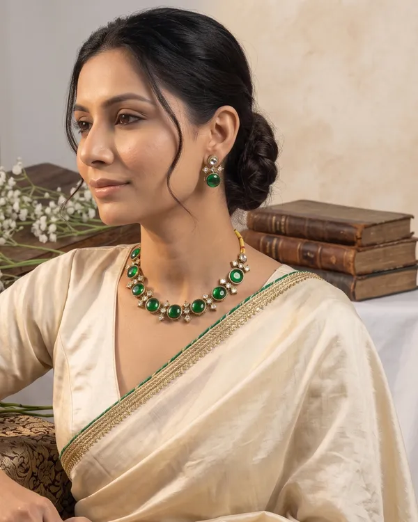 Green_Alloy_Metal_Copper_Plated_Necklace_Set
