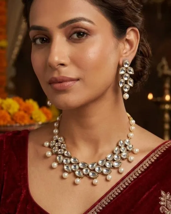 Shimmering_Glittering_White_Pearl_Kundan_Chokar_Jewellery_Sets_For_Women