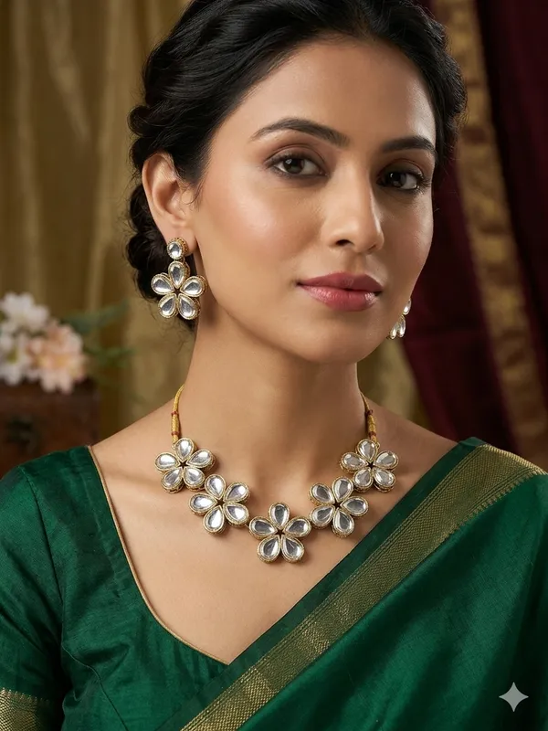 White_Alloy_Copper_Jewellery_Set_For_Women