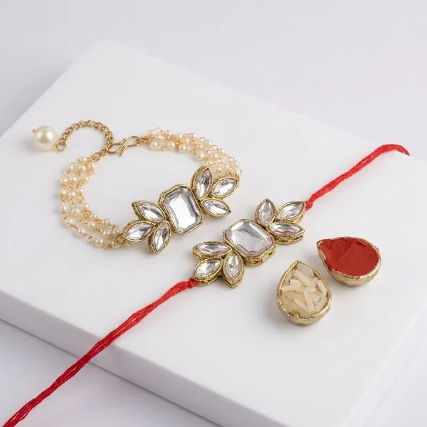 Dhivara_Couple_Rakhi_Combo_/_Pack_Of_2_Rakhi_With_Roli_Chawal