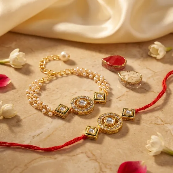 Dhivara_Designer_Bhaiya_Bhabhi_Rakhi_With_Roli_Chawal