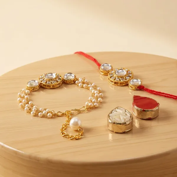 Dhivara_Designer_Bhaiya_Bhabhi_Rakhi_With_Roli_Chawal