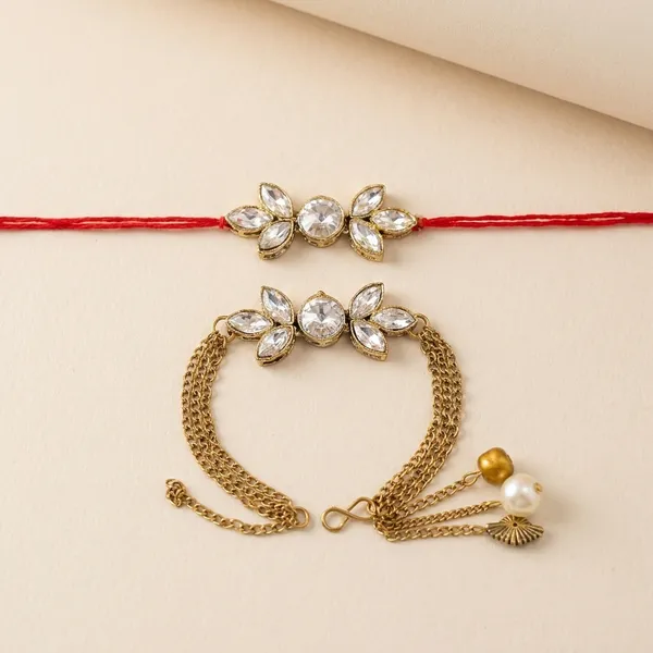 Dhivara_Designer_Bhaiya_Bhabhi_Rakhi_With_Roli_Chawal