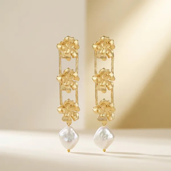 Dhivara_Golden_Maysi_Brass_Earring