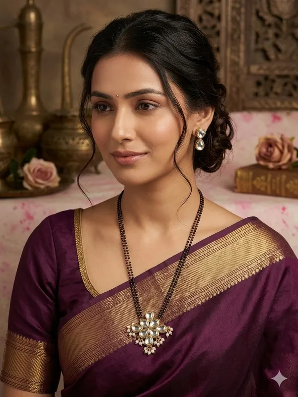 24_Inch_Two_Layer_Twinkling_Beautiful_Alloy_And_Kundan_Mangalsutra_For_Women