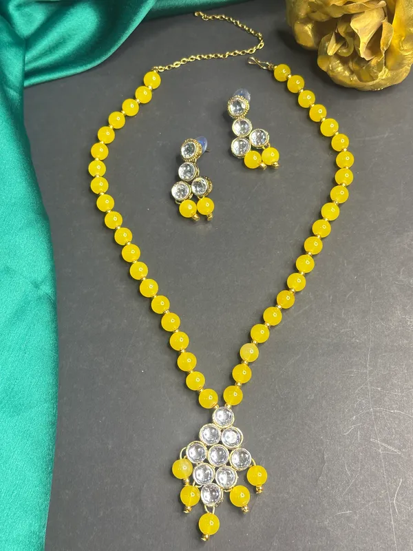 Yellow_Alloy_Copper_Jewellery_Set_For_Women
