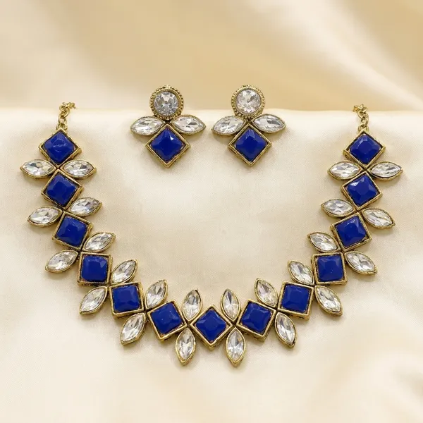 Blue_Alloy_Copper_Jewellery_Set_For_Women