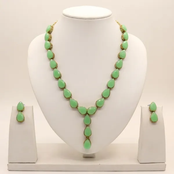 Green_Metal_Copper_Jewellery_Set_For_Women