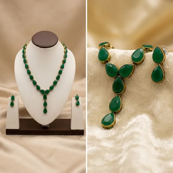 Green_Metal_Copper_Jewellery_Set_For_Women