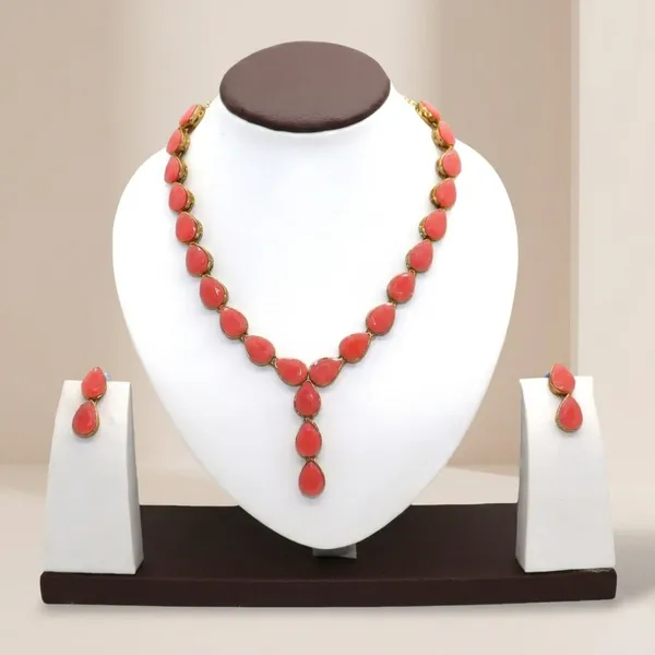 Pink_Metal_Copper_Jewellery_Set_For_Women