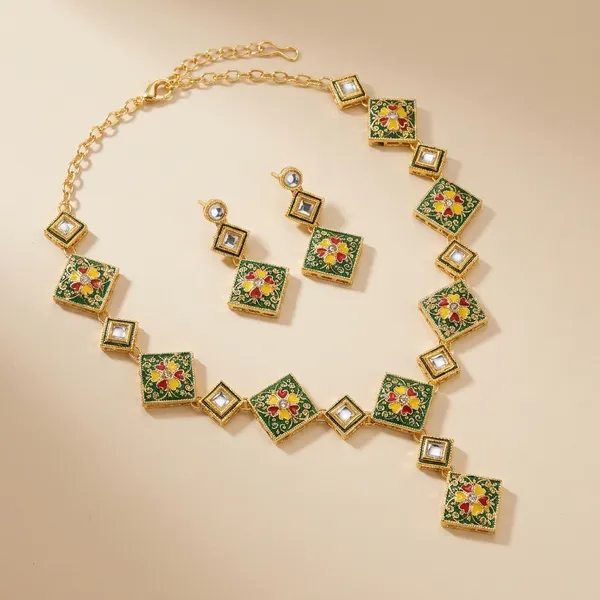 Shimmering_Glittering_Green_Meenakari_Jewellery_Sets_For_Women