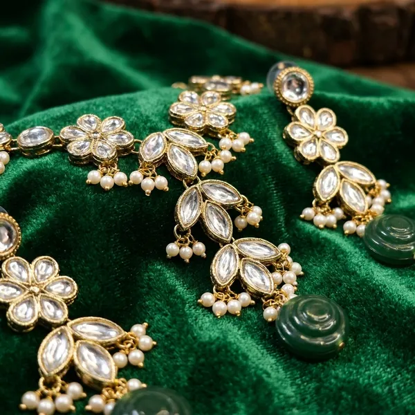 Green_Alloy_Copper_Jewellery_Set_For_Women