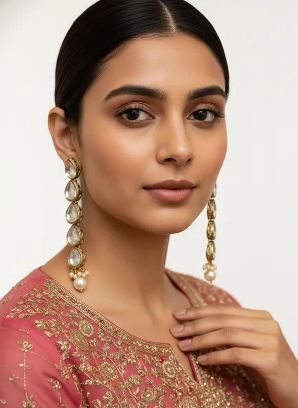 Stylish_Kundan_And_Alloy_Women���S_Long_Earring
