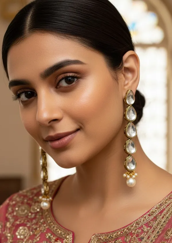 Stylish_Kundan_And_Alloy_Women���S_Long_Earring