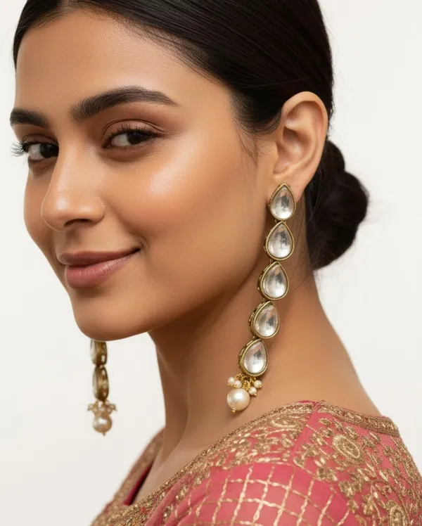 Stylish_Kundan_And_Alloy_Women���S_Long_Earring