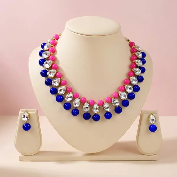 Pink_And_Blue_Alloy_Jewellery_Set_For_Women