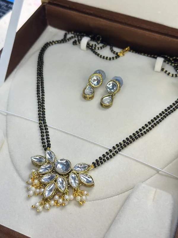 24_Inch_Two_Layer_Black_Alloy_Kundan_Mangalsutra_For_Women