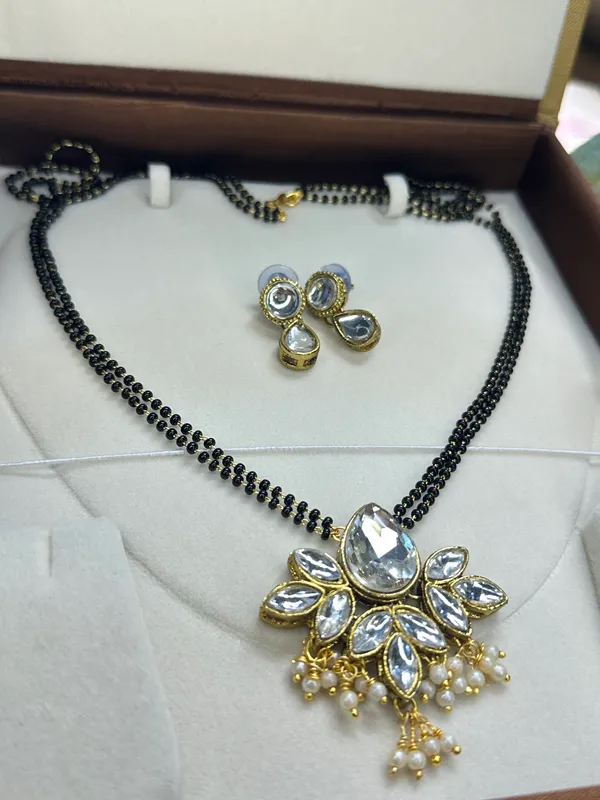 24_Inch_Two_Layer_Black_Alloy_Kundan_Mangalsutra_Set_For_Women