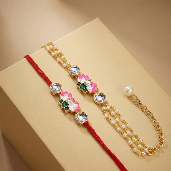 Dhivara_Designer_Bhaiya_Bhabhi_Rakhi_With_Roli_Chawal
