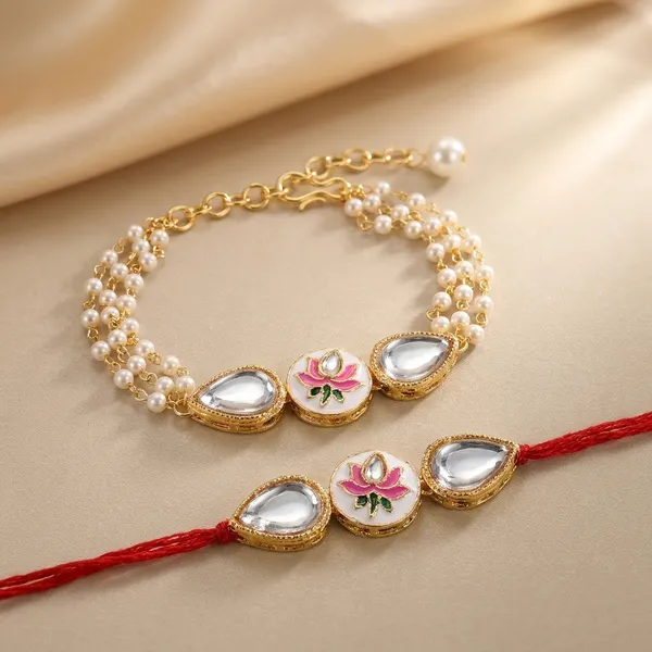 Dhivara_Designer_Bhaiya_Bhabhi_Rakhi_With_Roli_Chawal