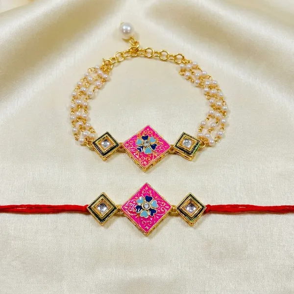 Dhivara_Designer_Bhaiya_Bhabhi_Rakhi_With_Roli_Chawal