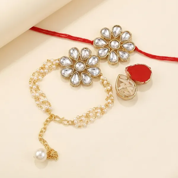 Dhivara_Designer_Bhaiya_Bhabhi_Rakhi_With_Roli_Chawal