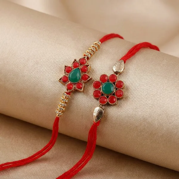 Dhivara_Set_Of_2_Designer_Bhaiya_Rakhi_With_Roli_Chawal