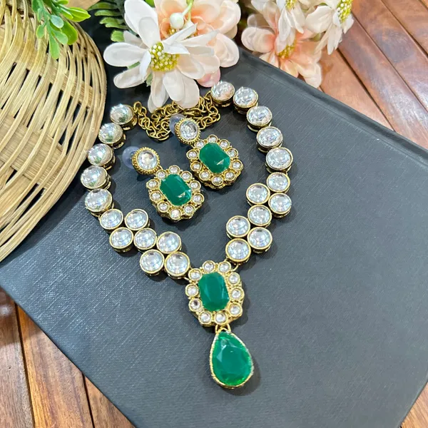 Green_Alloy_Copper_Jewellery_Set_For_Women