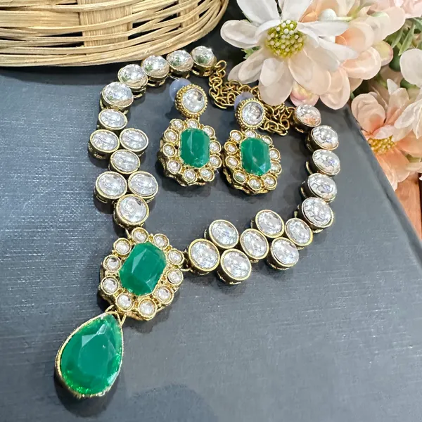 Green_Alloy_Copper_Jewellery_Set_For_Women