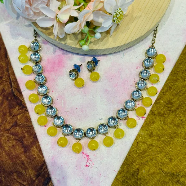 Yellow_Alloy_Copper_Jewellery_Set_For_Women