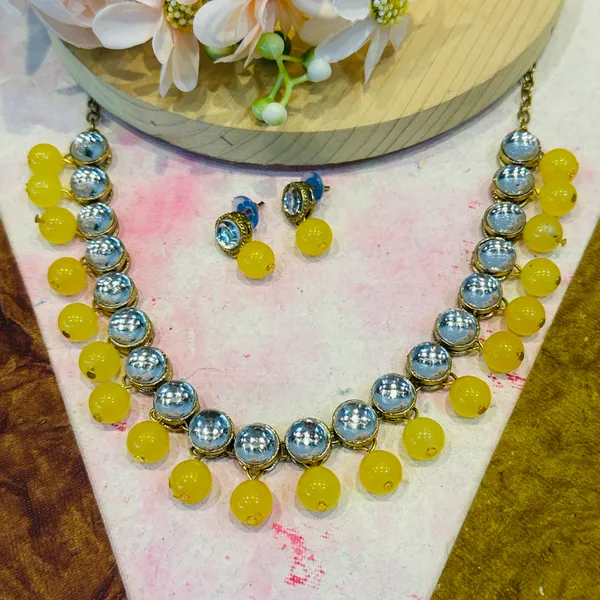 Yellow_Alloy_Copper_Jewellery_Set_For_Women