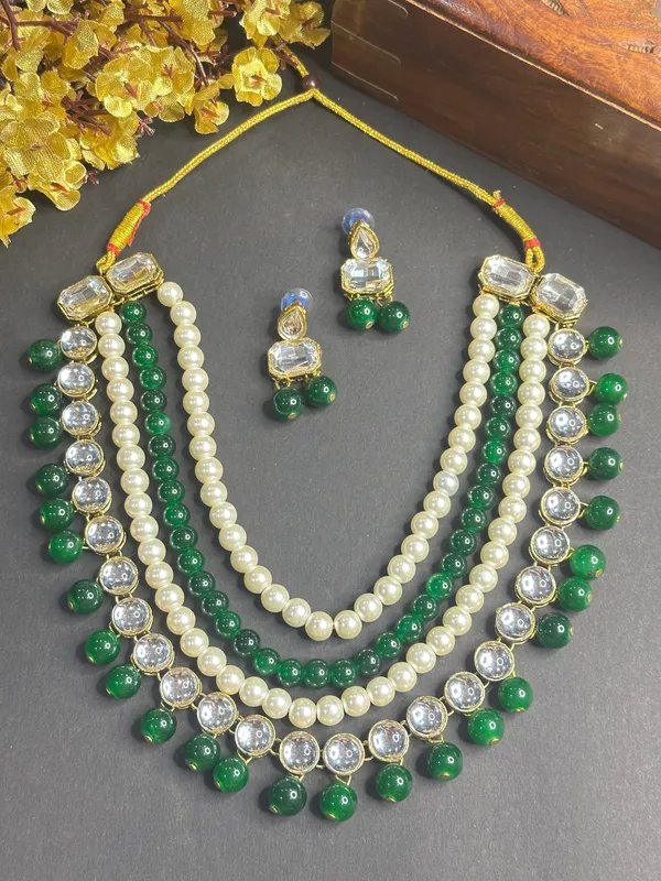 Four_Layer_Green_Alloy_Copper_Jewellery_Set_For_Women