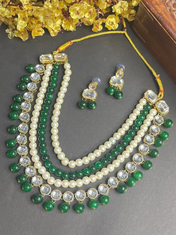 Four_Layer_Green_Alloy_Copper_Jewellery_Set_For_Women